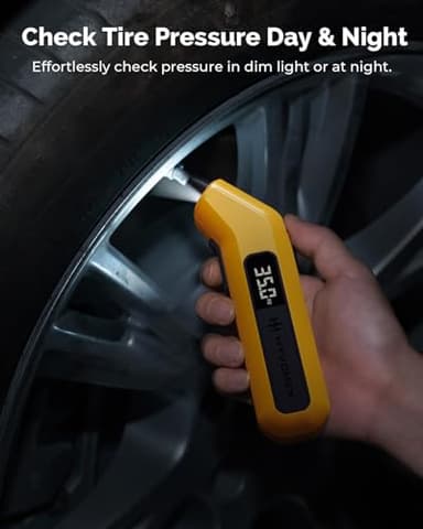 Tire Pressure Gauge Digital 200 PSI, HYVOHEX Tire Gauges for Tire Pressure with AAA Batteries, Visual LED Display Tire Gauge with Backlight, Digital Tire Gauge for Car Truck Motorcycle Bicycle - Image 4