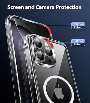 Mkeke for iPhone 15 Pro Max Case Compatible with Magsafe with 2X Screen Protector Military-Grade Drop Protection Clear - Image 5