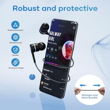 LWZCAM USB C Earbuds with Microphone 5 Pack, in-Ear Wired Headphones with Noise Isolating, Type C Earphone Heavy Bass Stereo Headsets Compatible with iPad, Android Smartphones, for Most USB-C Devices - Image 3