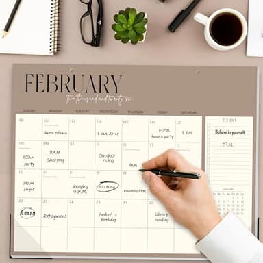 Guasslee Desk Calendar 2026-2027, 18-Month School Year Desk/Wall Calendar, 2026 Jan-2027 Jun. 2026, 14" X 11" Monthly Planner With Thick Paper For Office Home School Organizing - Image 2