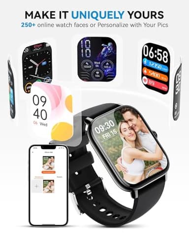 Smart Watch for Women Men- Answer/Make Call, 2025 IP68 Waterproof Fitness Step Tracker Watch with Sleep Monitor/Activity Counter/110+ Sport Mode, Smartwatch for Andriod iPhone iOS Samsung Compatible - Image 6