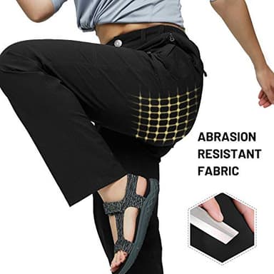 MIER Women's Quick Dry Cargo Pants Lightweight Tactical Hiking Pants, Stretchy and Water-Resistant, Black, 10, Casual - Image 2