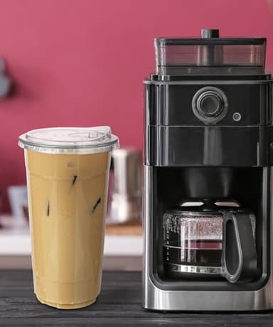 100 Pack 32 oz Clear Plastic Cups with Strawless-Sip-Lids, Disposable Cups Plastic Iced Coffee Cups, To Go Cups with Sip Through Lids for Smoothie, Milkshake, Cold Drinks for Party, Wedding, Event - Image 7