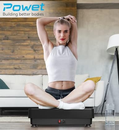 Vibration Plate Exercise Machine, Whole Body Vibrating Plate for Lymphatic Drainage, 400 lbs Weight Capacity Platform with 99 Speeds and 5 Modes Switching Exercise Machines (Black) - Image 8