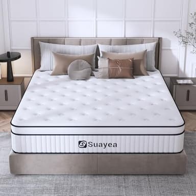 SUAYEA Queen Mattress, 12 Inch Queen Size Mattress in a Box, Pocket Spring and Soft Foam, Ultimate Motion Isolation, Strong Edge Support, Medium Firm - Image 6