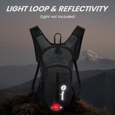 Nepest Hydration Pack Backpack for Women & Men, Lightweight Water Backpack with 2L Water Bladder for Hiking Cycling Running Biking, Black - Image 2