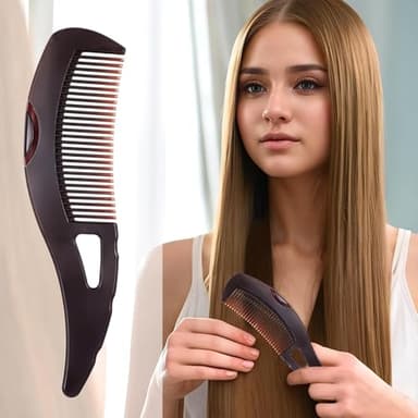 Dandruff Comb, Hollow Tooth Button Comb, Detoxing Comb Energy Massage Comb, Scalp Psoriasis Comb Dandruff Removal Comb, Lice Comb Multifunctional Hairbrush For Women Men Kids - Image 6