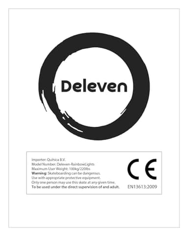 Deleven 22" Skateboard with Bright LED Wheels, Skate Tool, ABEC 7 Bearings - for Kids Beginners Adults - Image 8