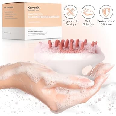 KAMEDIS Scalp Scrubber & Anti Dandruff Shampoo 1% Zinc Pyrithione and Salicylic Acid - Gentle Scalp Massager and Hair Dandruff Treatment - Suitable for Men & Women - Image 6