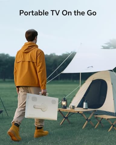 KTC 25 Inch Portable TV - Smart Touch Screen with Google Play, Android 14, Qualcomm 8G RAM+128G Storage, 1080P Smart Handy TV with 8MP Camera and Battery, Touchscreen Monitor for Camping, Bathroom - Image 5