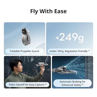 DJI Flip (RC-N3), Drone With 4K UHD Camera for Adults, Under 249 g, 3-Axis Gimbal Stabilization, 44000ft/13km Video Transmission, Palm Takeoff, Auto Return, 31-Min Flight Time, Intelligent Flight - Image 2