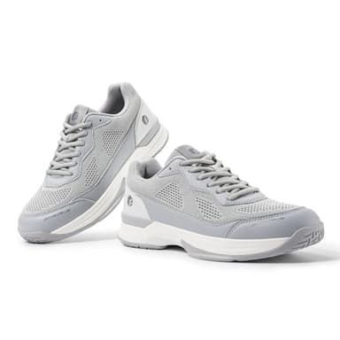 FitVille Pickleball Shoes for Men Tennis Shoes Sneakers for All Court Racquetball Athletic Shoes for Racquet Sport | Arch Support & Wide Toe Box (10.5 Medium, Moon Grey) - Image 6