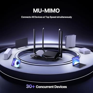 Tenda AC1200 Smart WiFi Router, High Speed Dual Band Wireless Internet Router with Smart APP, 4 x 100 Mbps Fast Ethernet Ports, Supports Guest WiFi, Access Point Mode, IPv6 and Parental Controls(AC6) - Image 4