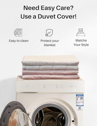 Weighted Idea Weighted Blanket for Adults (Dark Grey,48"x72",15lbs) Cooling Breathable Heavy Blanket with Premium Glass Beads All-Season Soft Thick Blanket - Image 5