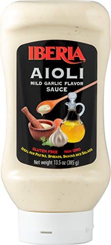 Iberia Aioli Sauce, 13.5 Ounce, Smooth Texture and Mild Garlic Taste - Image 1