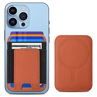 Upgraded for Magsafe Wallet, Strongest Magnetic Wallet, for iPhone Walle t Magsafe with 2 Card Slots, Magnetic Card Holder for iPhone 17/16/15/14/13/12 Series, Vegan Leather, Fit 7 Cards, Brown-2 - Image 1