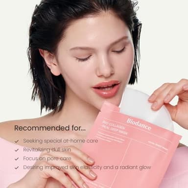 BIODANCE Bio-Collagen Real Deep Mask, Hydrating Overnight Hydrogel Mask, Pore Minimizing, Plumping, Elasticity Improvement, Korean Skincare, Stocking Stuffers for Teen Girls | 1.19oz(34g) x 16ea - Image 9