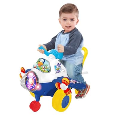 Kiddieland: Activity Plane: Donald Duck - Disney Light & Sound Foot-to-Floor Vehicle, Interactive Dashboard, Propellers, Parent Handle, Toddlers 12mo+ - Image 4