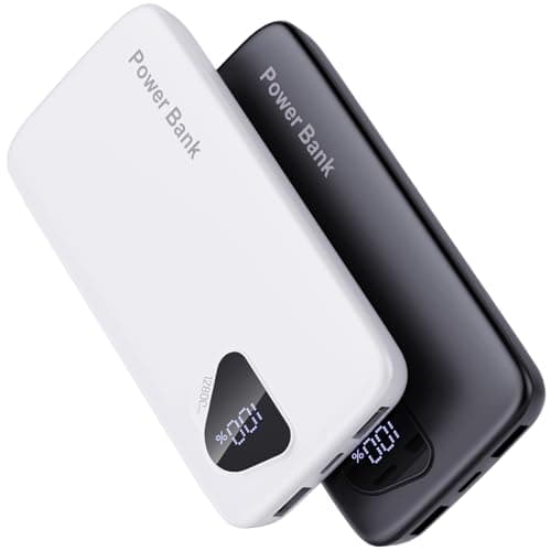 2025 2-Pack 12800mAh Portable Charger with Built in Cables, Travel Essential Battery Pack, 4 Outputs 2 Inputs Slim Power Bank with Cord Wires for iPhone 16/15/14, Samsung Galaxy S23/22, Pixel etc - Image 1