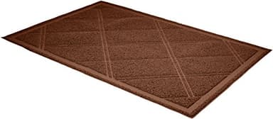 Amazon Basics Less-Mess Cat Litter Box Mat, 24" x 35", Unscented, Brown - Image 4