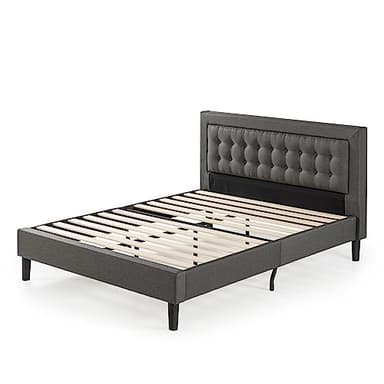ZINUS Dachelle Upholstered Platform Bed Frame, Mattress Foundation, Wood Slat Support, No Box Spring Needed, Easy Assembly, Dark Grey, King - Image 13