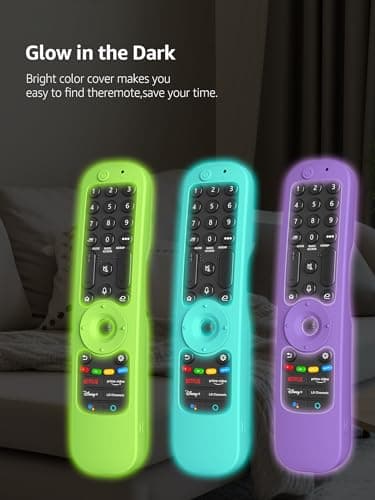 (Glow-Green) Shockproof Case for LG AN-MR21GA / AN-MR21GC 2021 Remote Control, Anti-Slip Protective Cover for LG MR22GA MR22GN Magic Remote 2022 Case Sleeve Holder Protector Skin - Image 6