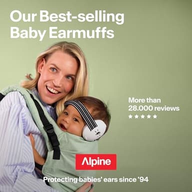 Alpine Muffy Baby Ear Protection for Babies and Toddlers up to 36 Months - CE & ANSI Certified - Noise Reduction Earmuffs - Comfortable Baby Headphones Against Hearing Damage & Improves Sleep - Green - Image 8