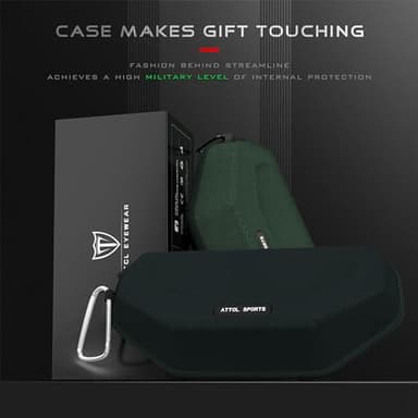 ATTCL Polarized Sunglasses for Men Sports: UV Protection Anti-Glare Wrap-Around Lightweight Metal Sun Glasses Driving Fishing Golf Running 8177 black-blue - Image 8