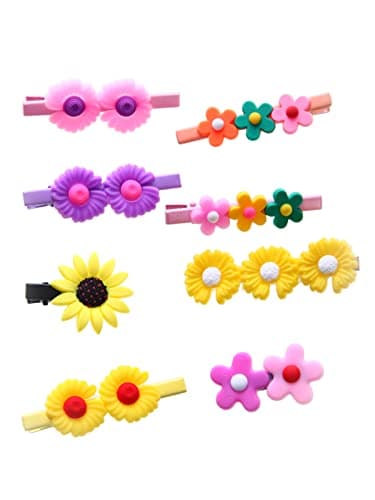 56PCS Toddler Hair Accessories Set: Colorful Rainbow Barrettes, Pins, Candy Fruits, Butterflies for Kids' Stylish Hairstyles - Image 5