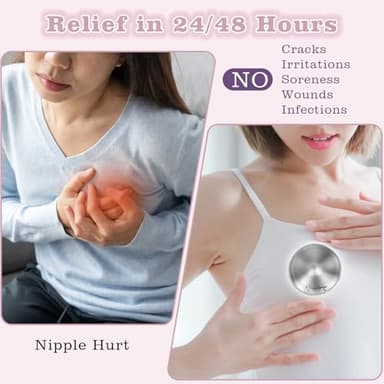 Nisxabebe The Original Silver Nursing Cups-Nipple Shields for Breastfeeding Newborn-Breast Feeding Essentials Must Haves-Nipple Covers to Protect Nursing Nipples,Trilaminate 999 Silver,Regular Size - Image 2