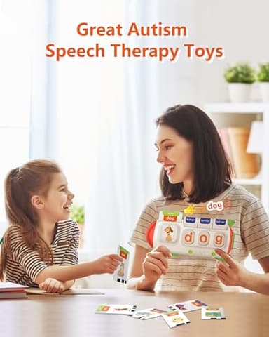 ZIKAQUQI Spelling&Talking Flash Cards for Toddlers 3-8 Years Old - Speech Therapy with 107 Sight Words - Sensory Toys for Kids with Autism, Montessori Learning Toys, Ideal Gifts for Boys&Girls - Image 8