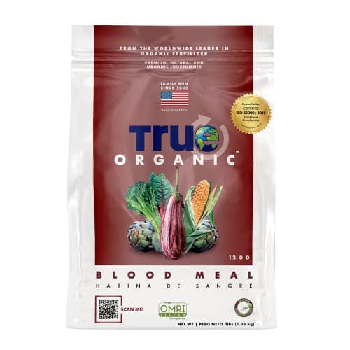 True Organic Blood Meal – High-Nitrogen Organic Fertilizer for Rapid Vegetative Growth – 3lb Bag Covers 104 Sq. Ft. - Image 1