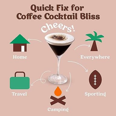 Craftmix Espresso Martini Cocktail & Mocktail Drink Mixer, Skinny Mixes - Water Flavoring Packets - Made With Real Coffee Beans - Vegan, Low-Carb, Low-Sugar, Non-GMO, Dairy Free, Gluten Free, 12 Pack - Image 6