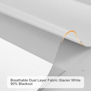 Persilux Blackout Zebra Blinds for Windows (21" W x 72" H, White) Cordless Zebra Shades for Indoor Windows, Sheer Shades Thermal Insulated Blinds with Upgraded Cassette, Roller Window Shades for Home - Image 4