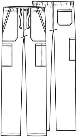 Cherokee Scrubs for Men Tapered Leg Cargo Scrub Pants with Zip Fly, 5 Pockets Elastic Waist 2-Way Stretch & Easy Care – WW190 - Image 8