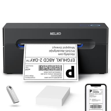 Nelko Bluetooth Thermal Shipping Label Printer, Wireless 4x6 Shipping Label Printer for Small Business, Support Android, iPhone and Windows, Widely Used for Amazon, Ebay, Shopify, Etsy, USPS - Image 1