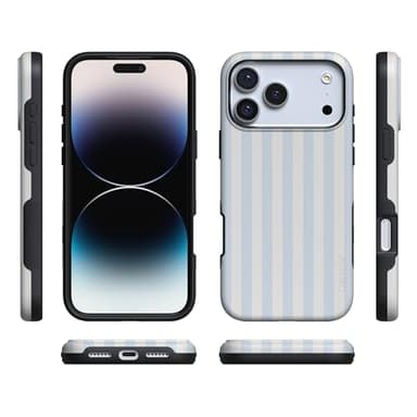 Casely iPhone 17 Pro Case | Blue Stripes | Sunday Best | Compatible with MagSafe | Bold Protective Design - Image 9