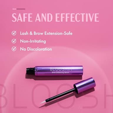 Blooskim Eyebrow Growth Serum for Women & Men – Natural Brow Enhancing Serum to Grow Thicker, Fuller Brows Fast – Nourishing Eyebrow Hair Growth - 0.17 fl oz - Image 4