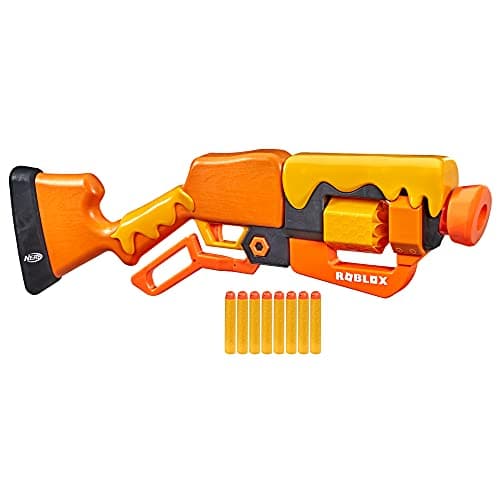 Nerf Roblox Adopt Me!: Bees! Lever Action Dart Blaster, Rotating 8-Dart Drum, 8 Elite Darts, Code to Unlock in-Game Virtual Item - Image 1