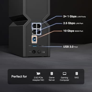 TP-Link Tri-Band BE15000 WiFi 7 Router Archer BE700 | 8-Stream 15Gbps | 1×10G+1×2.5G+2×1G Ports, USB 3.0 | 6 Internal Antennas | VPN Clients & Server | Easy-Mesh, MLO, Private IOT, Free Expert Support - Image 5