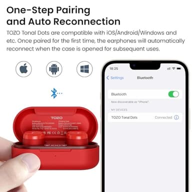 TOZO T12 Wireless Earbuds Bluetooth 5.3 Headphones, Call ENC Noise Cancelling Mic, 55Hrs Playtime App Customize EQ IPX8 Waterproof LED Digital Display Premium Sound Headset - Image 9