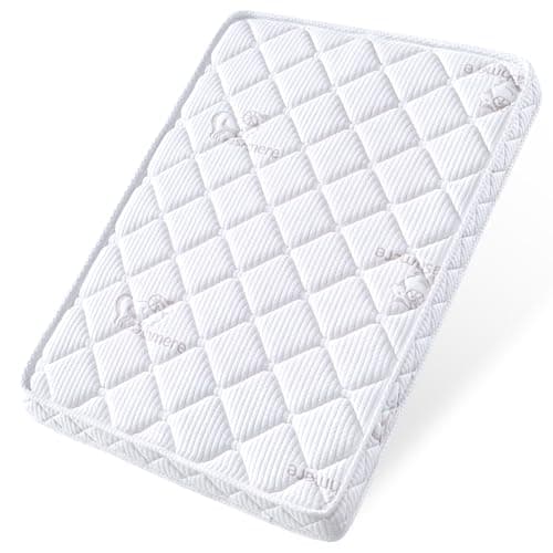Pack and Play Mattress - 38" x 26"- Premium Knitted Fabric Safety Reinforced Play Yard Mattress - Fits for Graco & Baby Trend & Pamo Babe Playard, Firm Support and Comfort Foam，White - Image 1