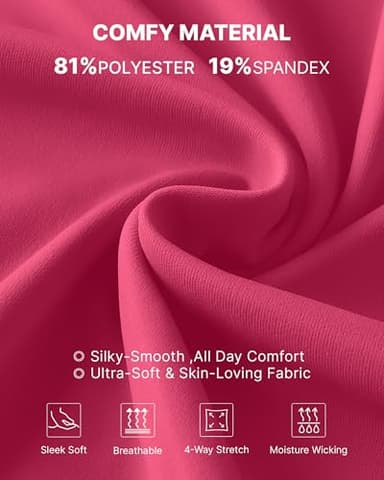 G4Free Capri Pants for Women Casual Summer Dressy Pull On Stretch High Waisted Crop Work Leggings with Pockets(Hot Pink,XS,23") - Image 5