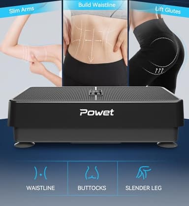 Vibration Plate Exercise Machine, Whole Body Vibrating Plate for Lymphatic Drainage, 400 lbs Weight Capacity Platform with 99 Speeds and 5 Modes Switching Exercise Machines (Black) - Image 5