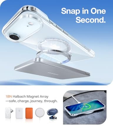 TORRAS for iPhone Air Case, Slim Magnetic Stand, Open-Edge Frame with Thin Fit, Hard PC, Fit for MagSafe, Anti-Yellowing Phone Case for iPhone 17 Air, Daily Protection, Clear - Image 7