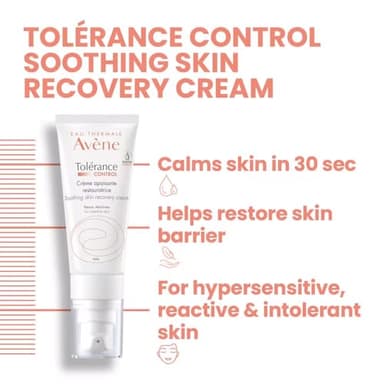 Avène Tolerance Control Soothing Skin Recovery Cream, for Hypersensitive Dry Skin, Restores Skin Barrier, Calms sensations of skin discomfort, Sterile Pump, Face Moisturizer, Fragrance-Free 1.3 Fl Oz - Image 3