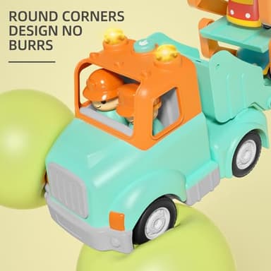 Wanborns Transport Car Carrier Truck Toys for 2 3 4 5 Years Old Kids, 24 inches Foldable Track Trailer with Light & Sound Effects, 4pcs Small Car Toys, Best Gift Choice for Christmas, Birthday - Image 7