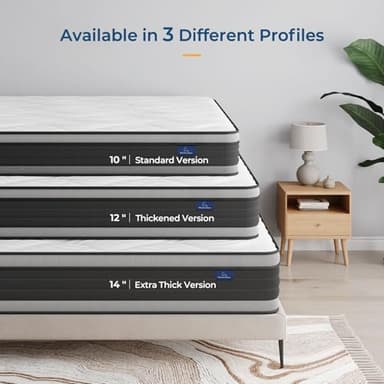 Vesgantti Twin XL Mattress, 10 Inch Hybrid Twin XL Size Mattress with Memory Foam and Individually Pocket Spring, Pressure Relief and Supportive, Medium Firm Feel, Mattress in a Box - Image 7
