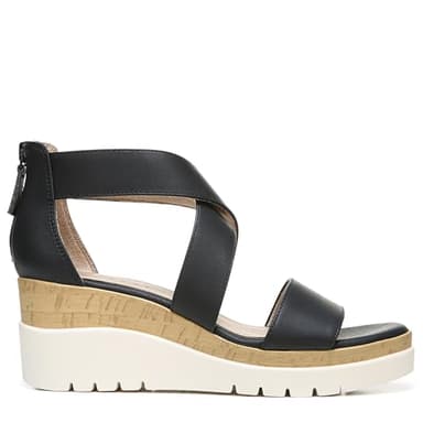 Naturalizer SOUL Women's Goodtimes Wedge Sandal Black 9 M - Image 6