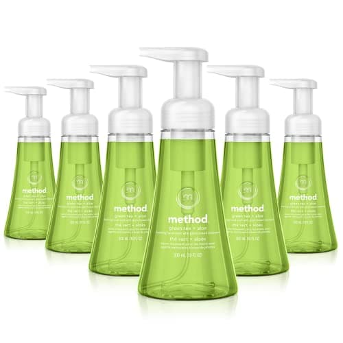 Method Foaming Hand Soap, Green Tea + Aloe, Biodegradable Formula, 10 Fl Oz (Pack of 6) - Image 1